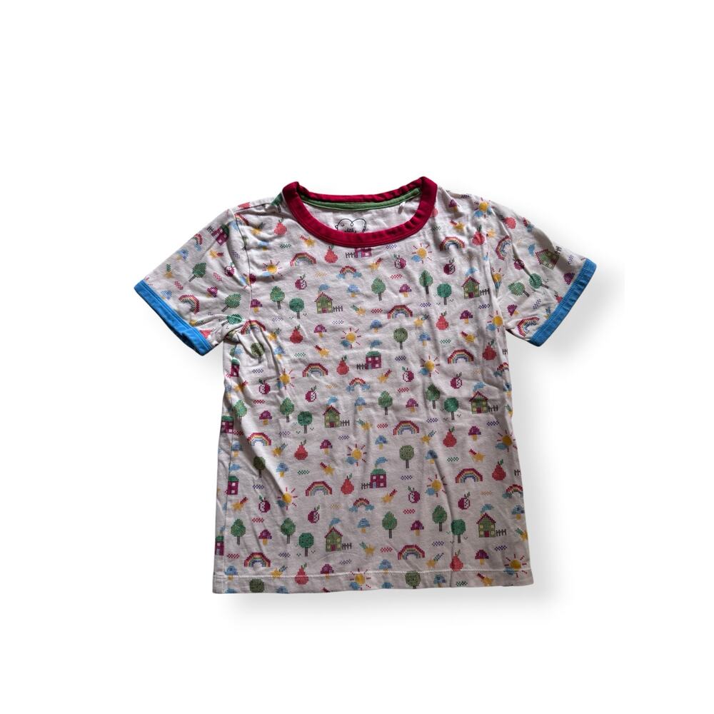Little Bird by Jools Oliver cross stitch graphic ringer tee
